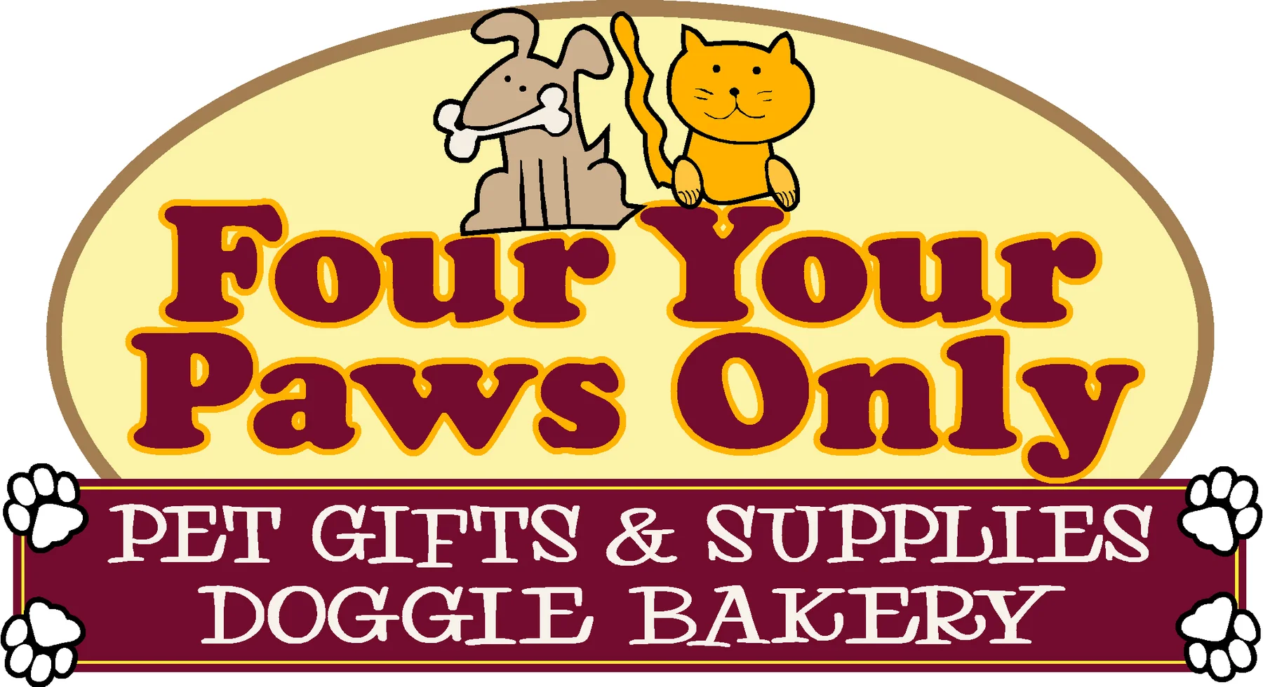 Four Your Paws Only pet supplies and doggie bakery